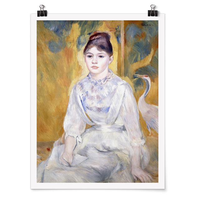 Tableau moderne Auguste Renoir - Jeune fille avec un cygne