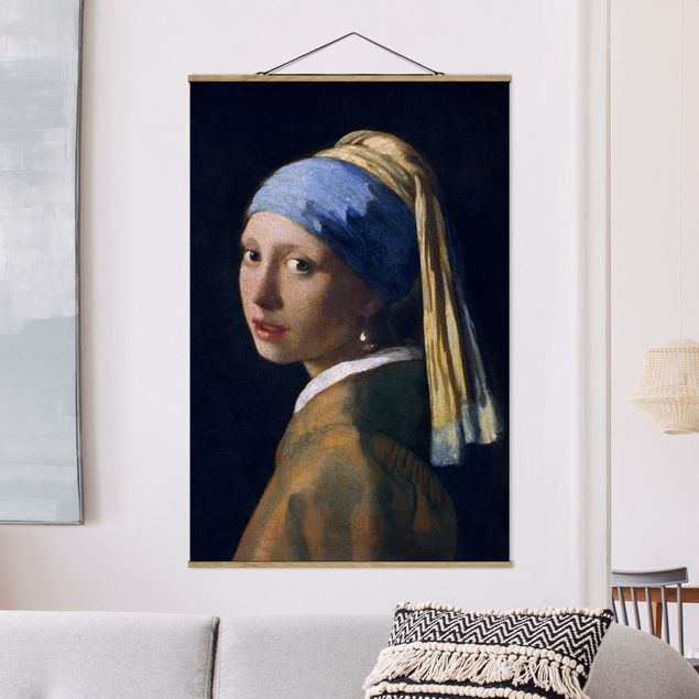 Déco mur cuisine Jan Vermeer Van Delft - Fille avec une boucle d'oreille en perle