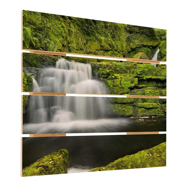 Tableaux en bois Cascades de Lower Mclean Falls en Nouvelle-Zélande