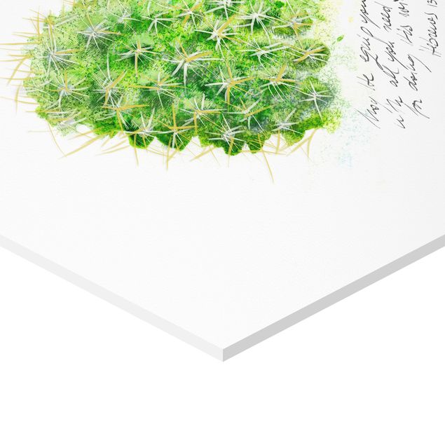 Tableau vert Cactus avec verset biblique Lot I