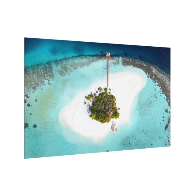 Tableaux de Matteo Colombo Paradis océanique aux Maldives