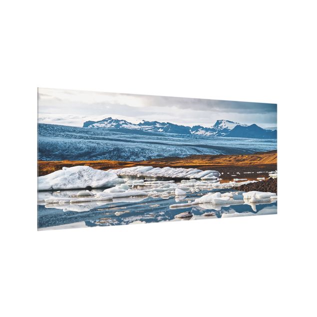 Fonds de hotte - Glacier Lagoon - Format paysage 2:1
