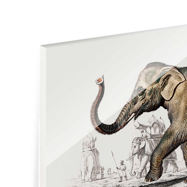 Tableau marron moderne Tableau Vintage Éléphant