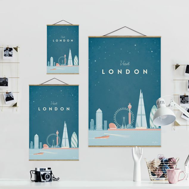 Tableau deco bleu Poster de voyage - Londres