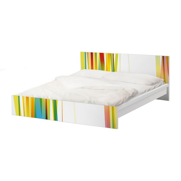 Papier adhésif pour meuble IKEA - Malm lit 160x200cm - Rainbow Stripes