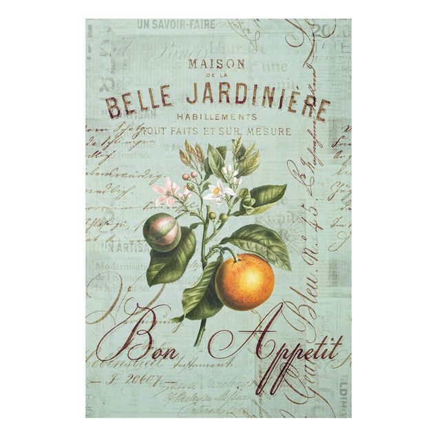 Tableaux moderne Collage Shabby Chic - Orange