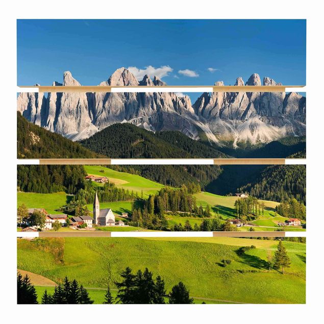 Tableaux Odle dans le Tyrol du Sud