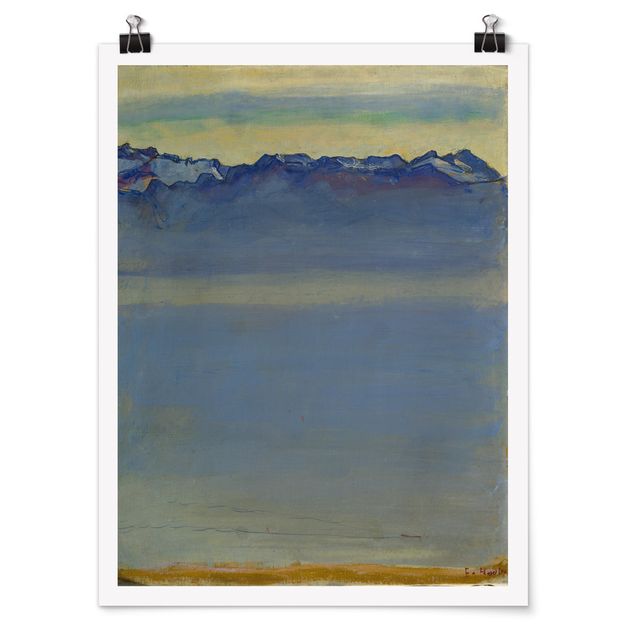 Décoration artistique Ferdinand Hodler - Lac Léman avec les Alpes savoyardes
