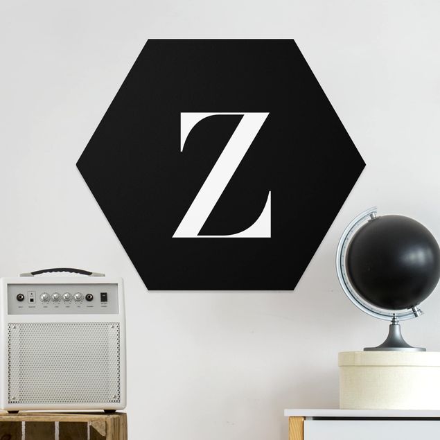 Tableaux modernes Lettre Z Serif Noir