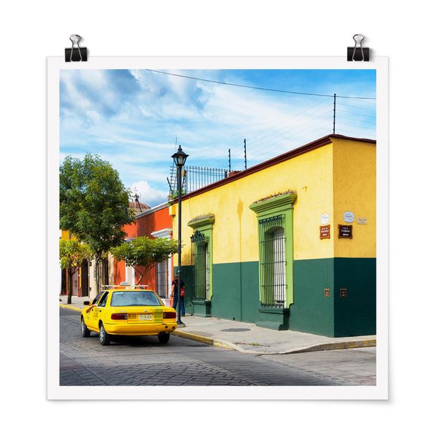 Tableau voiture Rue mexicaine colorée