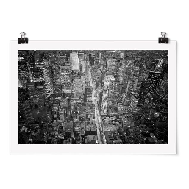 Posters en noir et blanc Midtown Manhattan II
