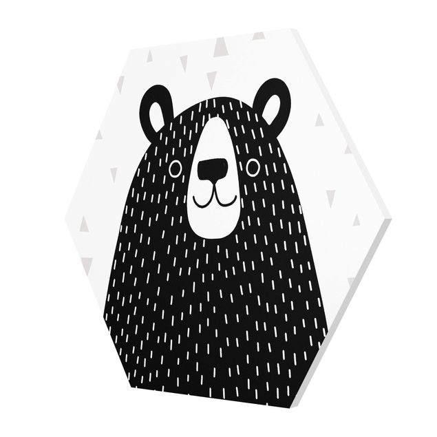 Tableaux noir et blanc Zoo à motifs - Ours