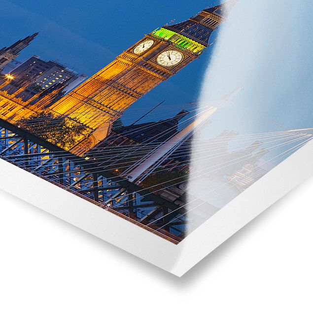 Tableaux de Rainer Mirau Big Ben et Palais de Westminster à Londres la nuit
