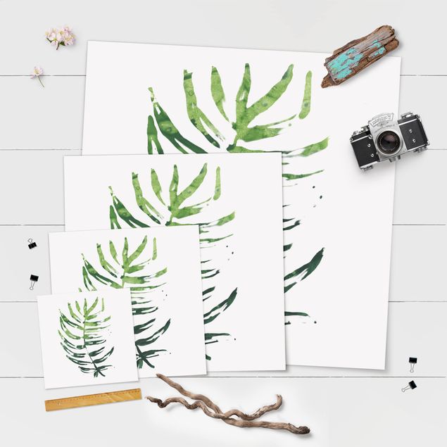Poster - Tropical Leaves Water Color I