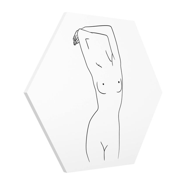 Tableau portraits Line Art Nude Noir Et Blanc