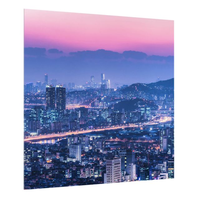 Fonds de hotte - Skyline Of Seoul - Carré 1:1