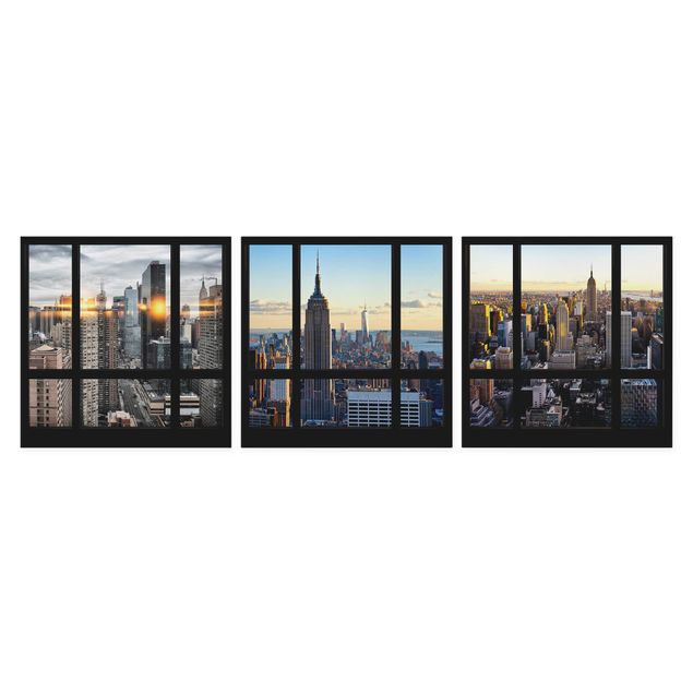Tableau toile ville Vues de fenêtre de New York