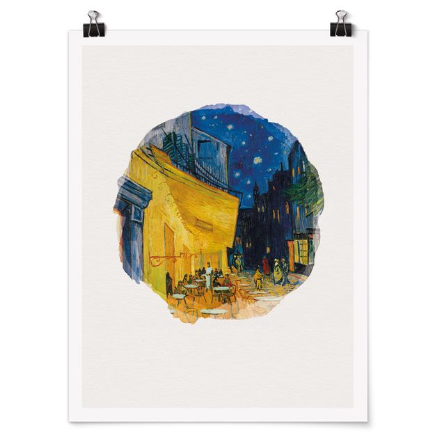 Courant artistique Postimpressionnisme Aquarelles - Vincent Van Gogh - Terrasse de café à Arles