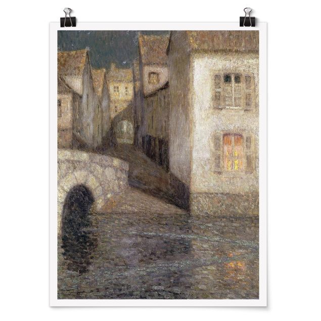 Poster villes Henri Le Sidaner - La maison au bord de la rivière, Chartres
