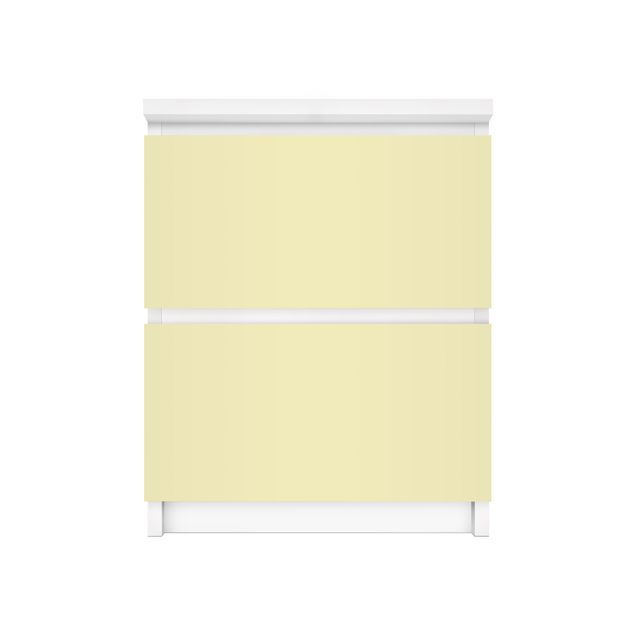Papier adhésif pour meuble IKEA - Malm commode 2x tiroirs - Colour Crème