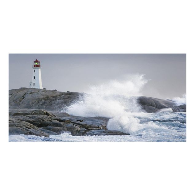 Fond de hotte - Storm Waves At The Lighthouse