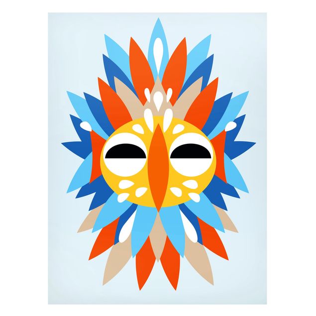 Tableaux moderne Collage masque ethnique - Perroquet