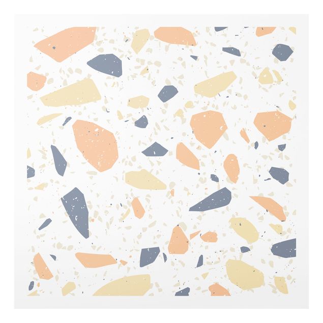 Fonds de hotte - Detailed Terrazzo Pattern Siena With Frame - Carré 1:1