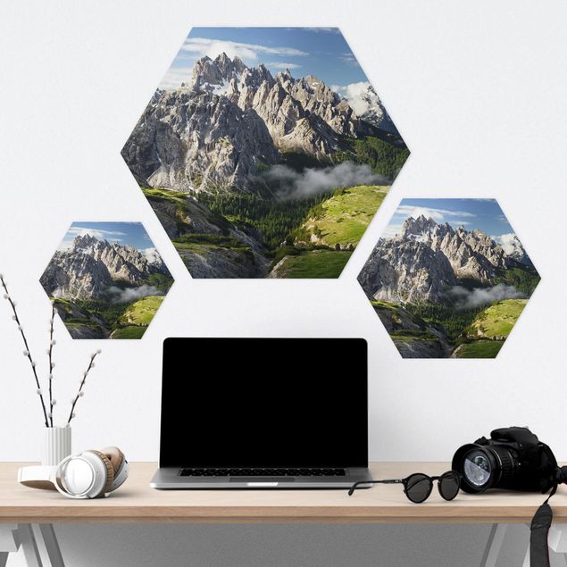 Tableau hexagonal Alpes italiennes