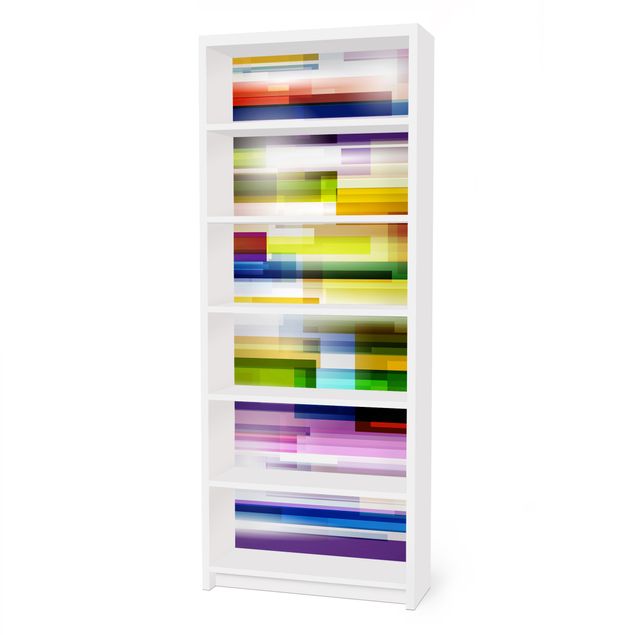 Papier adhésif pour meuble IKEA - Billy bibliothèque - Rainbow Cubes