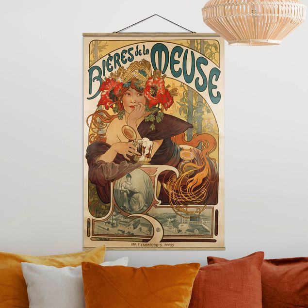 Décorations cuisine Alfons Mucha - Affiche pour la bière La Meuse