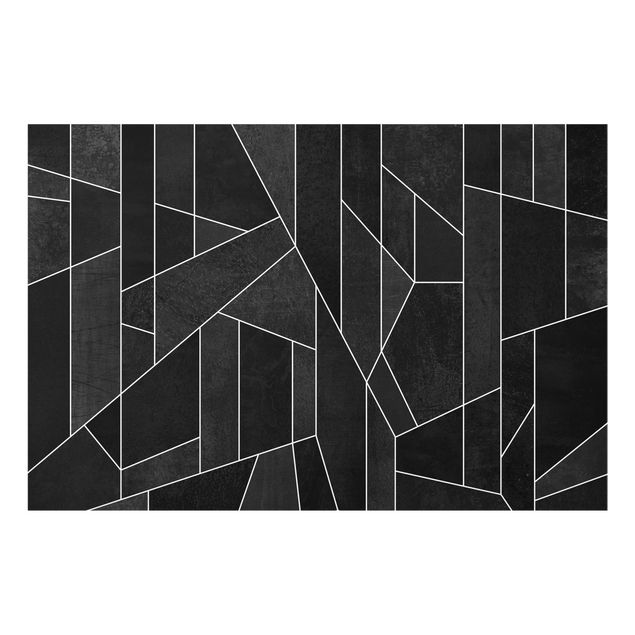 Tableaux de Elisabeth Fredriksson Aquarelle géométrique noire et blanche