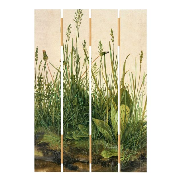 Tableau vintage bois Albrecht Dürer - La grande pelouse