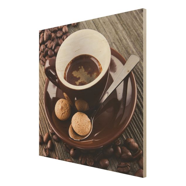 Tableaux muraux Tasses à café avec grains de café