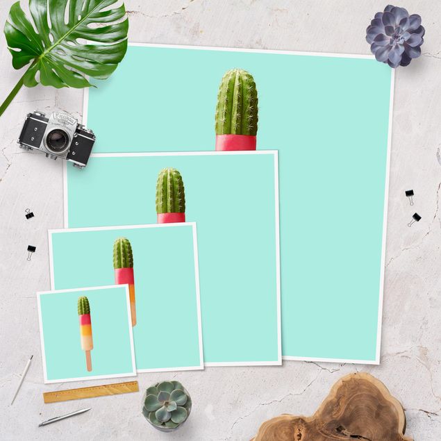 Tableaux muraux Popsicle avec cactus