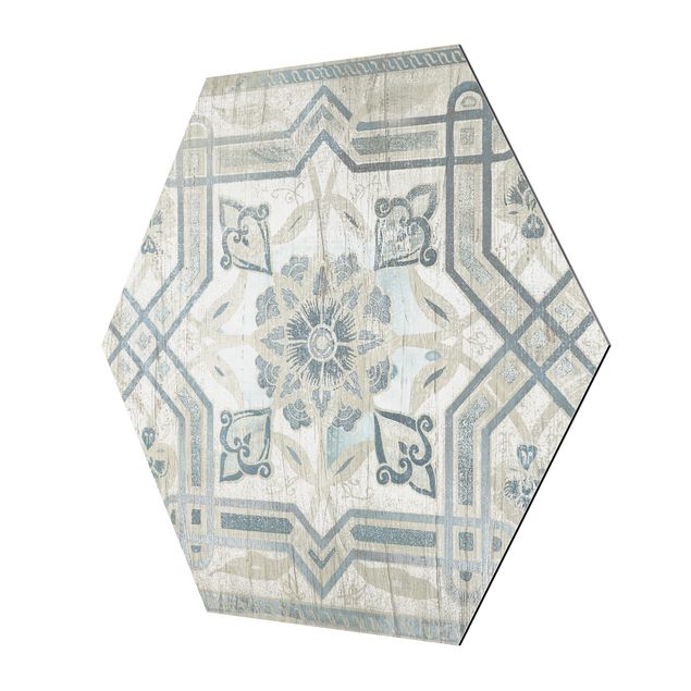 Tableau hexagon Panneaux en bois Perses Vintage III