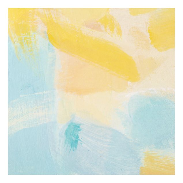 Fonds de hotte - Spring Composition In Yellow and Blue  - Carré 1:1
