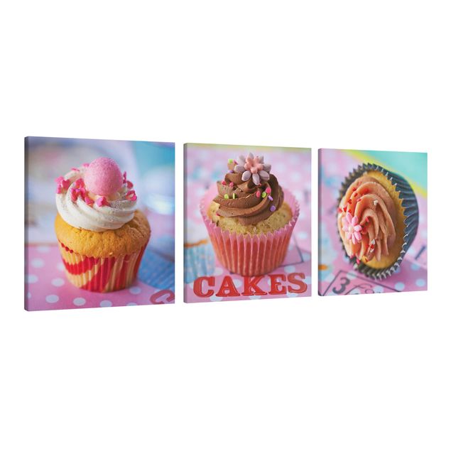 Tableaux muraux Cupcakes colorés