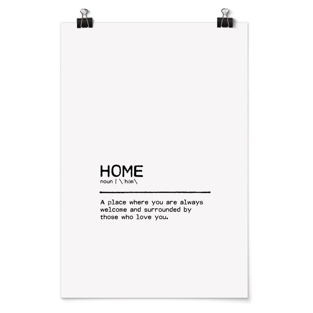 Affiche citations Definition Home Welcome