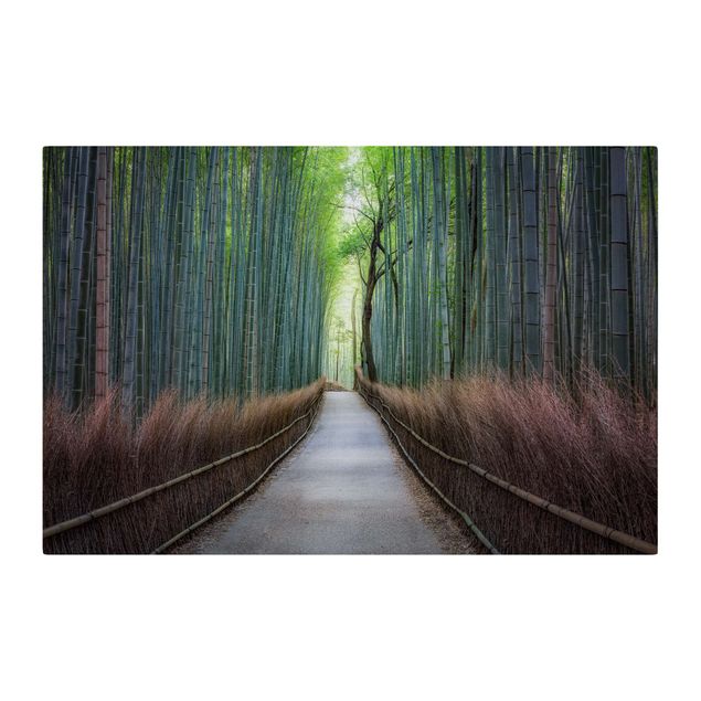 Tableau deco nature Le chemin à travers le bambou
