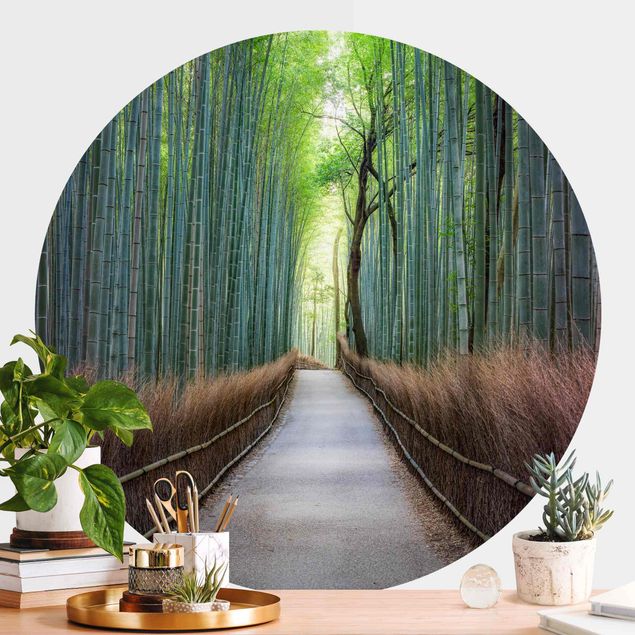Déco mur cuisine Le chemin à travers le bambou