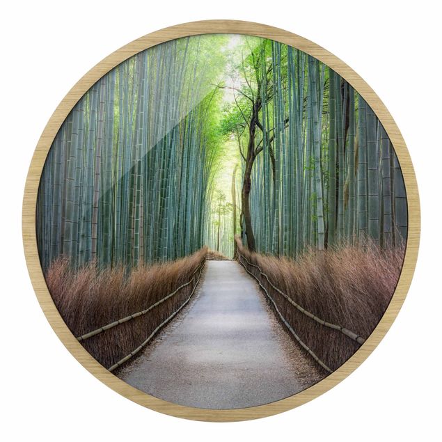 Tableau ville Le chemin à travers le bambou