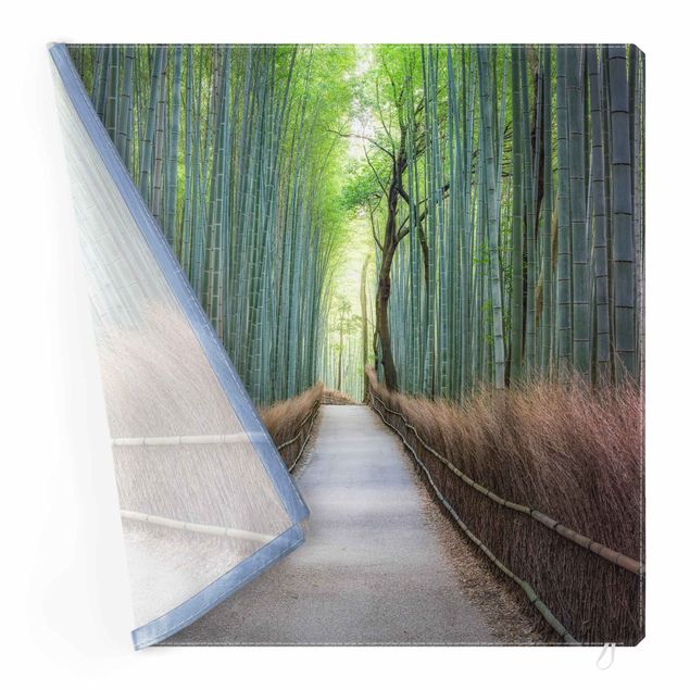 Tableau deco nature Le chemin à travers le bambou