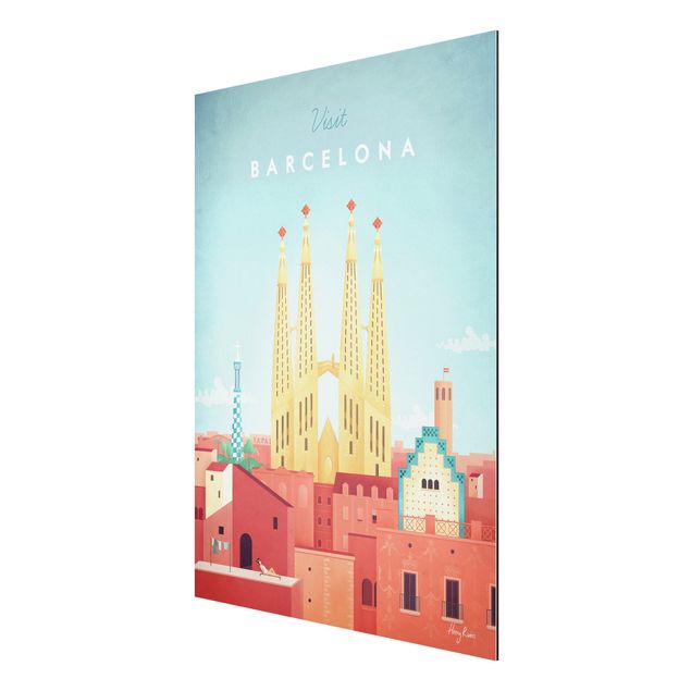 Tableau de ville Poster de voyage - Barcelone