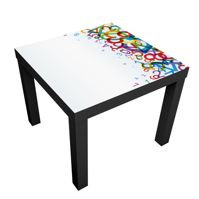 Papier adhésif pour meuble IKEA - Lack table d'appoint - Colourful Numbers