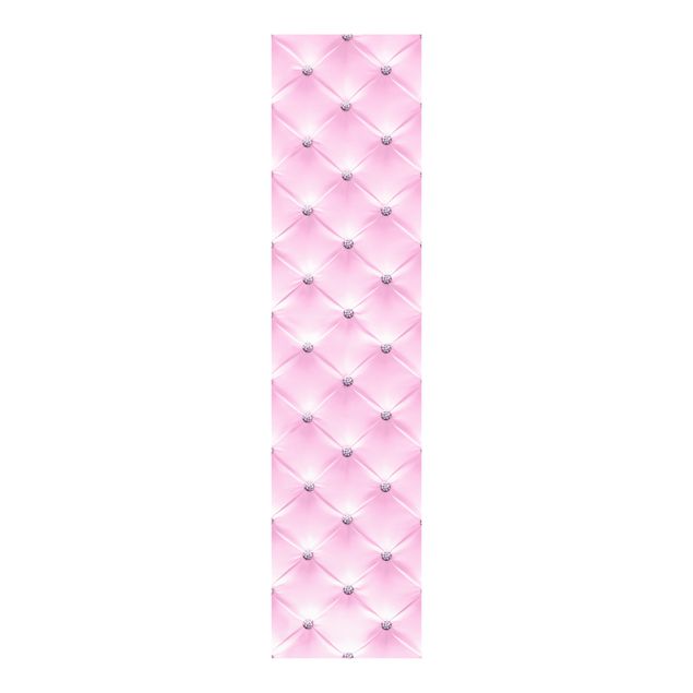 Panneaux coulissants avec dessins Diamant rose clair de luxe