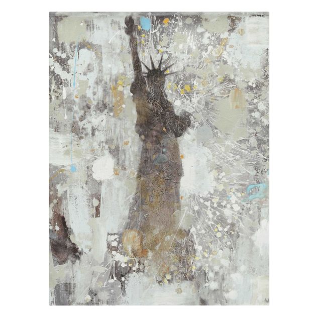 Tableau toile ville The Statue Of Liberty In Warm Colours
