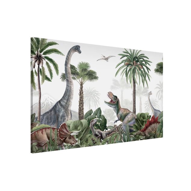 Déco chambre enfant Dinosaures géants dans la jungle