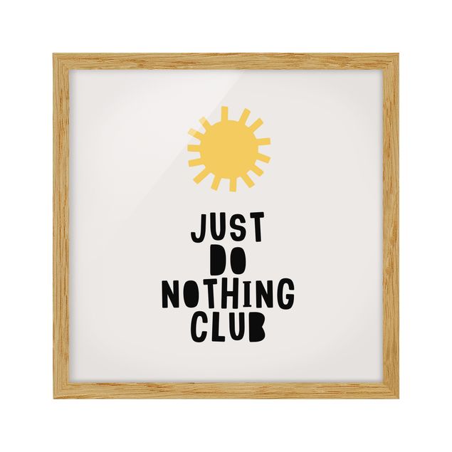 Tableaux moderne Do Nothing Club Jaune