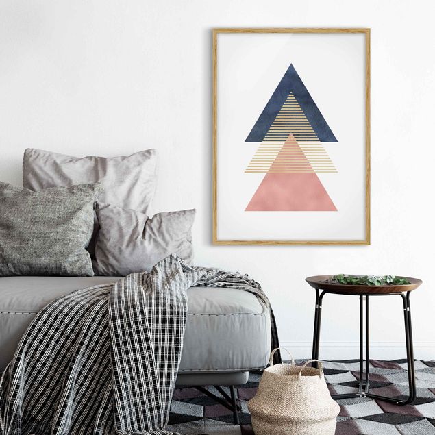 Tableau abstrait Trois Triangles