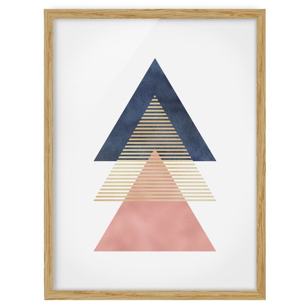 Poster encadré abstrait Trois Triangles